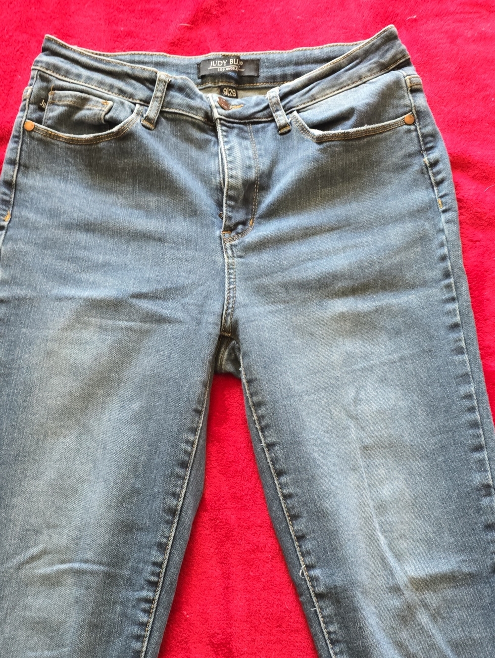 Judy Blue Men’s Light Blue Slim Straight Jeans 9" Rise 26" Inseam